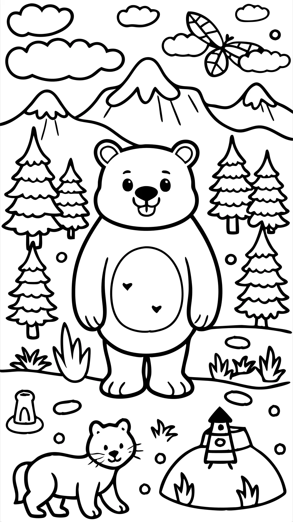 coloriages gratuits d’ours